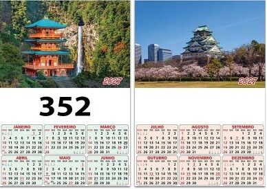 Calendário com 02 cromos Ref. 350 - Imagem 2