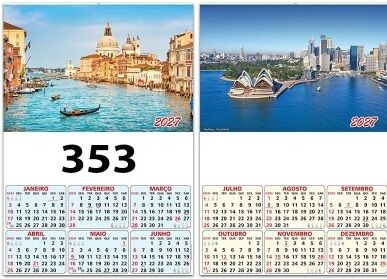 Calendário com 02 cromos Ref. 350 - Imagem 3