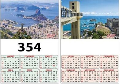 Calendário com 02 cromos Ref. 350 - Imagem 4